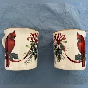 Lenox Cardinal Winter Greetings Mugs
